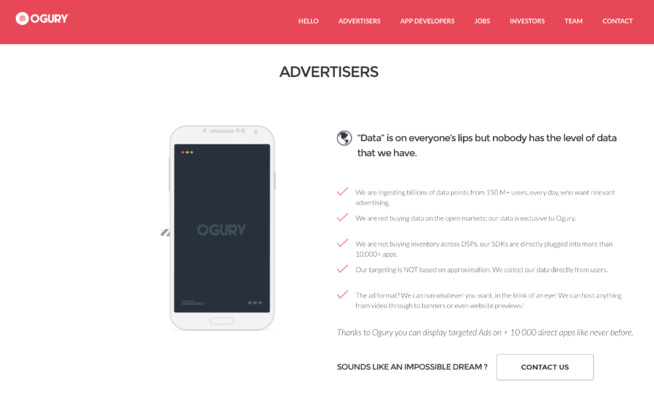 Ogury lève 15 millions de dollars pour marcher sur les traces de Criteo Ogury lève 15 millions de dollars pour marcher sur les traces de Criteo