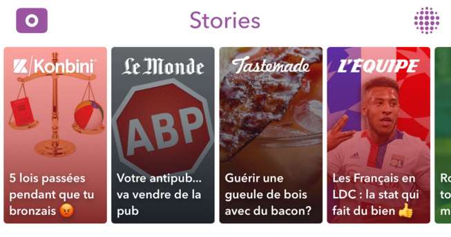 Snapchat ouvre son kiosque Discover en France Snapchat ouvre son kiosque Discover en France