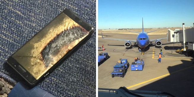 Un Galaxy Note 7 "sain" prend feu dans un avion