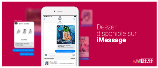 Deezer s'invite dans iMessage d'Apple Deezer s'invite dans iMessage d'Apple