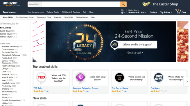 Déjà plus de 10 000 Skills pour Alexa, l'App Store vocal d'Amazon Déjà plus de 10 000 Skills pour Alexa, l'App Store vocal d'Amazon