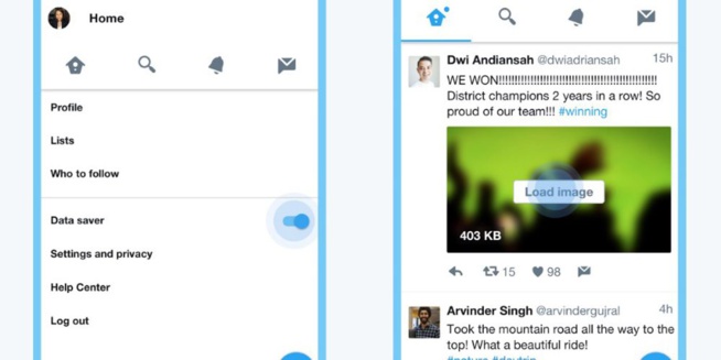 Twitter Lite disponible, nécessite moins d'espace de stockage, utilise moins de data