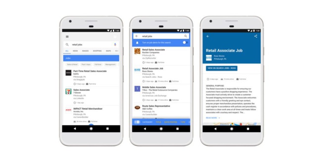 Le nouvel outil de recherche d'emplois de Google est maintenant disponible aux États-Unis Le nouvel outil de recherche d'emplois de Google est maintenant disponible aux États-Unis