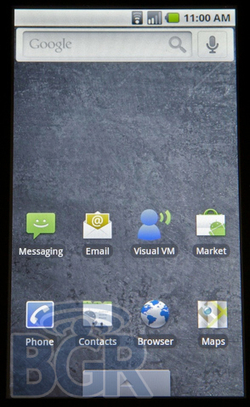 Premières copies d'écran de Google Android 2.0