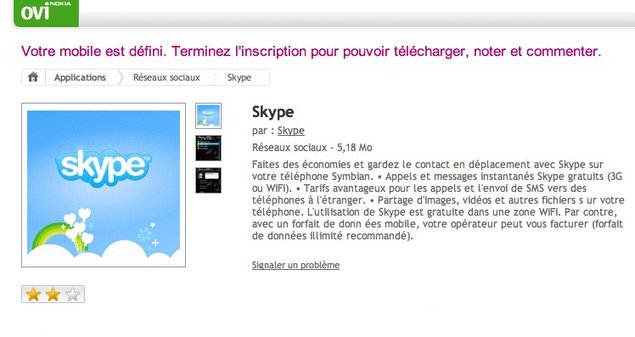 Skype enfin disponible sur les smartphones Symbian S60