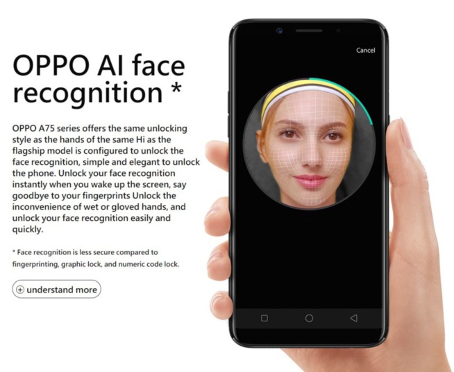 Les nouveaux OPPO A75 et A75s sont dotés d’écrans de 6 pouces et de la reconnaissance faciale Les nouveaux OPPO A75 et A75s sont dotés d’écrans de 6 pouces et de la reconnaissance faciale