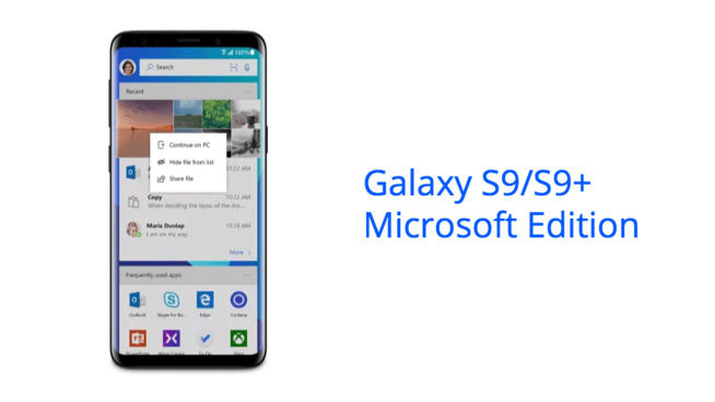 Microsoft vend maintenant sa propre édition du Galaxy S9 de Samsung Microsoft vend maintenant sa propre édition du Galaxy S9 de Samsung