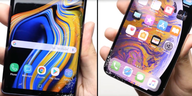 Tests de chute : l'iPhone XS survit à de multiples chutes, mais perd face au Samsung Note 9 Tests de chute : l'iPhone XS survit à de multiples chutes, mais perd face au Samsung Note 9
