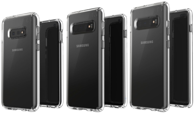 Les trois variantes de la gamme Samsung Galaxy S10 en fuite