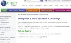 A World of Search & Discovery! sur juniperresearch.com A World of Search & Discovery! sur juniperresearch.com