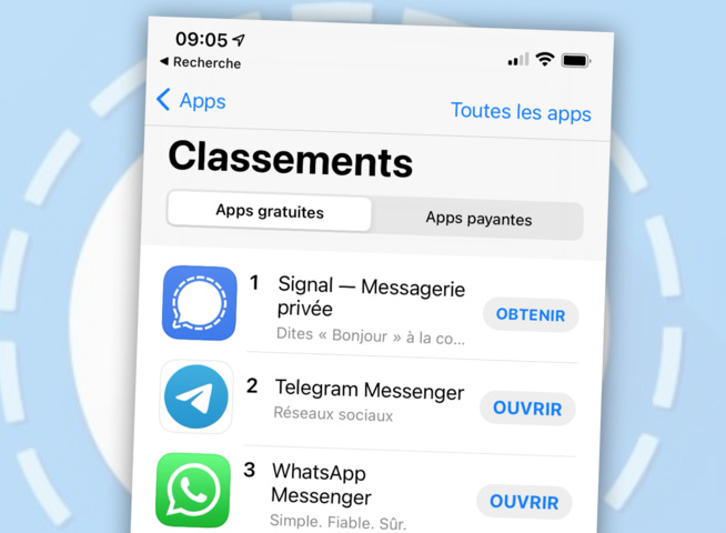Signal et Telegram profitent des déboires de WhatsApp Signal et Telegram profitent des déboires de WhatsApp
