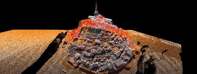 Nuage de points - Mont Saint-Michel (c) IGN Nuage de points - Mont Saint-Michel (c) IGN