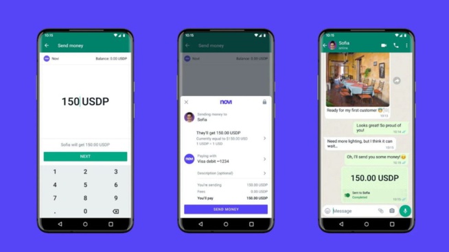 WhatsApp inaugure le portefeuille numérique Novi de Meta aux États-Unis