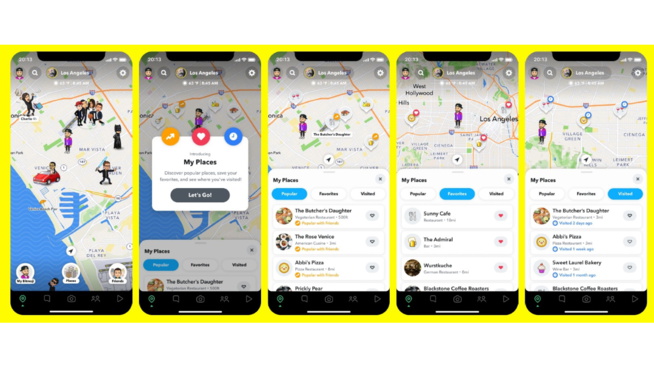 Snapchat lance une nouvelle fonctionnalité "Localisation en direct" Snapchat lance une nouvelle fonctionnalité "Localisation en direct"