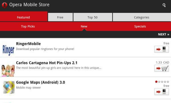 Opera Mobile Store passe le cap des 100 millions d'utilisateurs