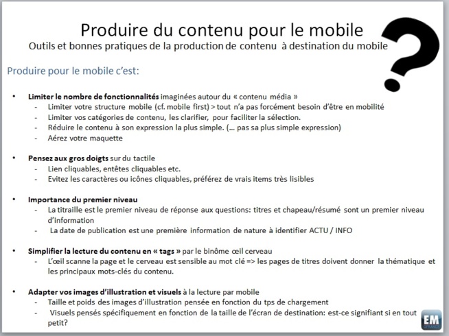 Dossier: Mobile first - Plaidoyer pour l'avènement de rédactions réellement orientées mobiles (1/2) Dossier: Mobile first - Plaidoyer pour l'avènement de rédactions réellement orientées mobiles (1/2)