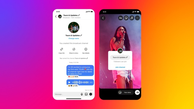 Instagram lance le  "Broadcast Channels"