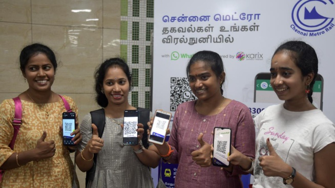 Les passagers du métro de Chennai peuvent acheter des billets sur WhatsApp Les passagers du métro de Chennai peuvent acheter des billets sur WhatsApp