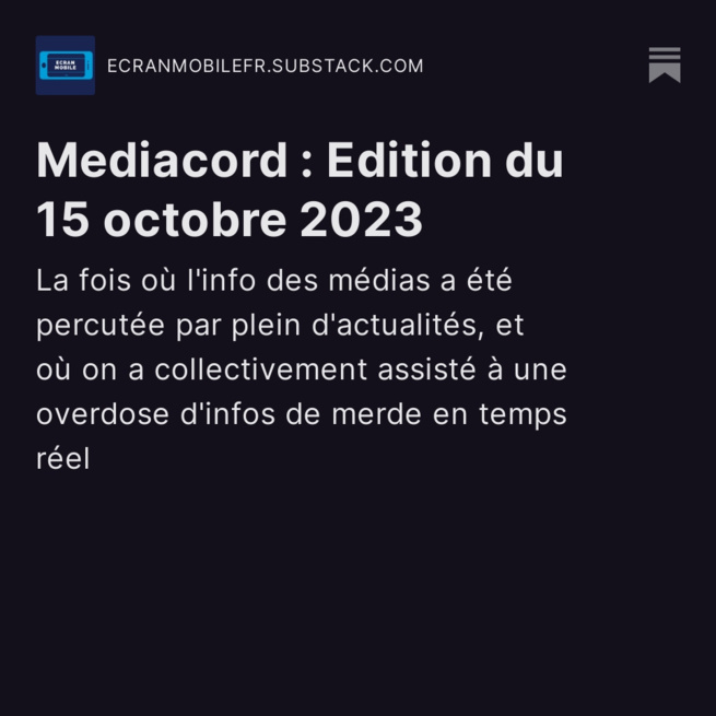 Mediacord : Edition du 15 octobre 2023 Mediacord : Edition du 15 octobre 2023