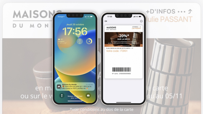 Maison du Monde : 6% de la base CRM walletisée dès la première campagne Maison du Monde : 6% de la base CRM walletisée dès la première campagne