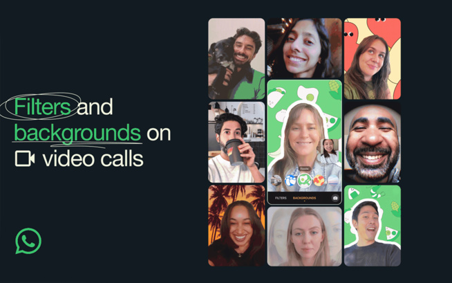 WhatsApp introduit les filtres et arrière-plans pour les appels vidéo WhatsApp introduit les filtres et arrière-plans pour les appels vidéo
