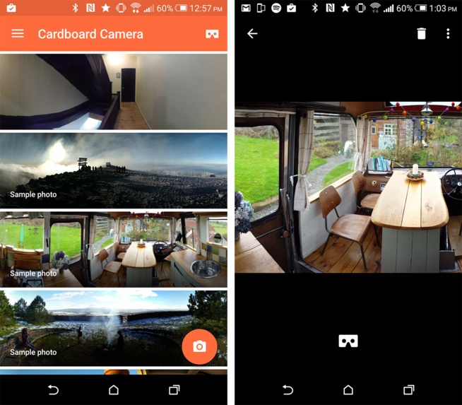 La nouvelle app Cardboard Camera de Google permet de créer des photos en réalité virtuelle
