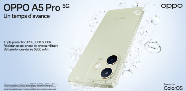 OPPO dévoile son nouveau A5 Pro