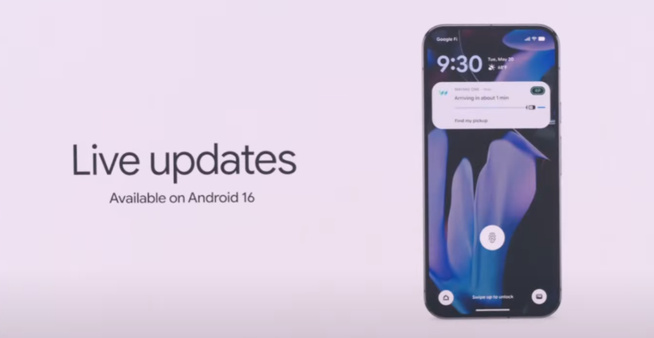 Android 16 : Google dévoile les « Live Updates » pour Google Maps et Uber Eats