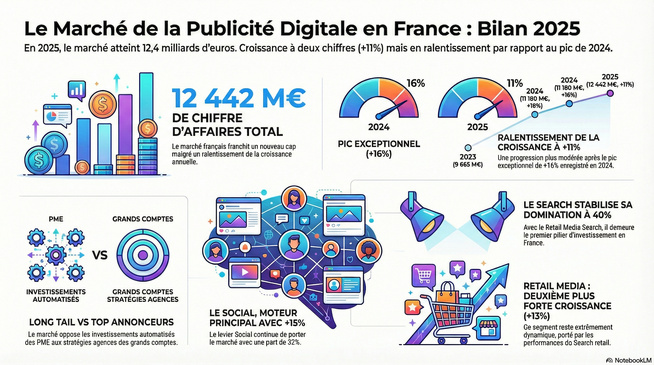 Publicité digitale en France : Une croissance de 11 % captée par les grandes plateformes Publicité digitale en France : Une croissance de 11 % captée par les grandes plateformes