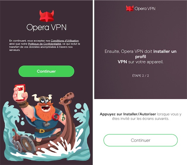 Opera lance son appli VPN (pour la navigation privée) sur iOS
