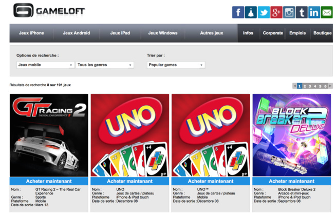 Gameloft annonce une croissance de 648% pour sa régie Gameloft annonce une croissance de 648% pour sa régie