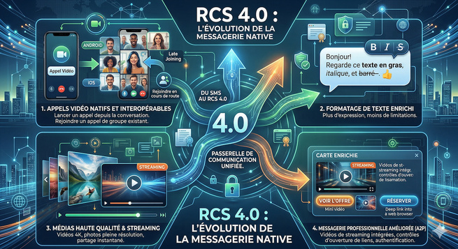 La version 4.0 du RCS met le cap sur la vidéo et le streaming La version 4.0 du RCS met le cap sur la vidéo et le streaming