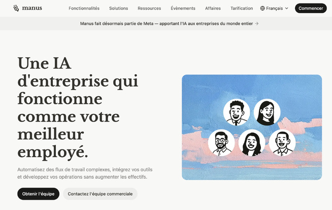 La Chine bloque le rachat de Manus par Meta La Chine bloque le rachat de Manus par Meta