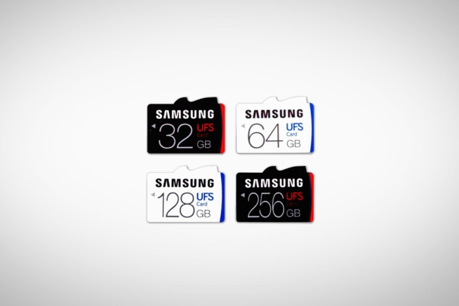Samsung présente ses nouvelles cartes mémoire UFS, bien plus rapides que les microSD Samsung présente ses nouvelles cartes mémoire UFS, bien plus rapides que les microSD