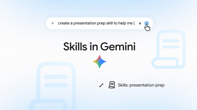 Visuel officiel « Skills in Gemini », publié par Google le 30 septembre 2026 pour présenter les Skills, appelés à remplacer les Gems. Crédit : Google