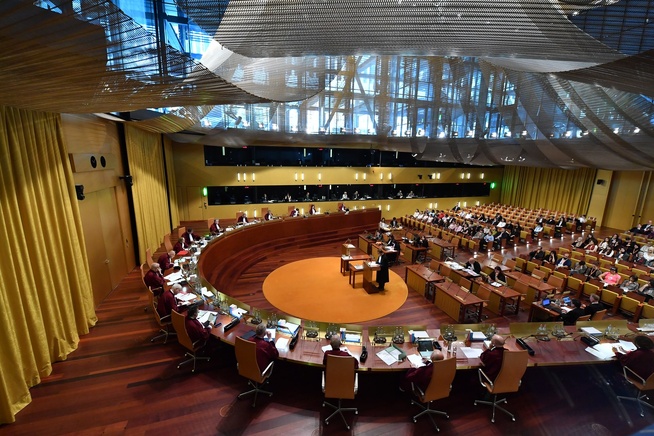 Une audience de la Cour de justice de l’Union européenne en grande chambre, à Luxembourg. © Union européenne