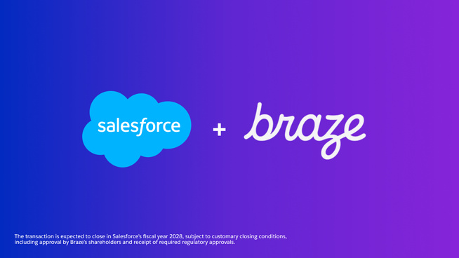 Salesforce a signé un accord définitif pour racheter Braze. © Salesforce
