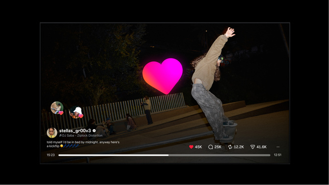 « Instagram for TV : l’application d’Instagram pour les téléviseurs connectés. © Meta »