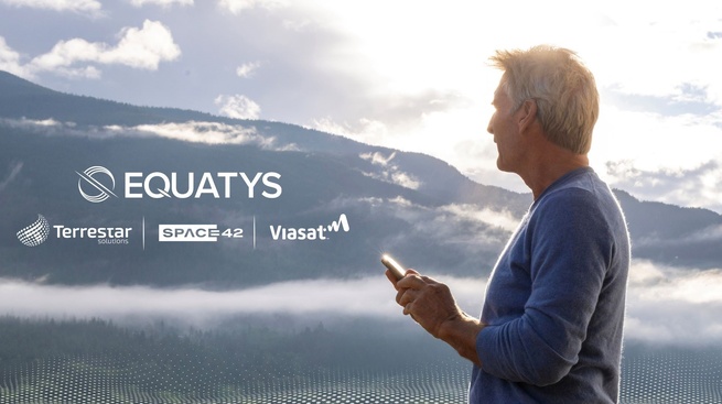 Visuel de presse du protocole d’accord Equatys–Terrestar. © Viasat / Space42 Visuel de presse du protocole d’accord Equatys–Terrestar. © Viasat / Space42