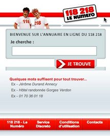 Le 118218 en version iPhone Le 118218 en version iPhone