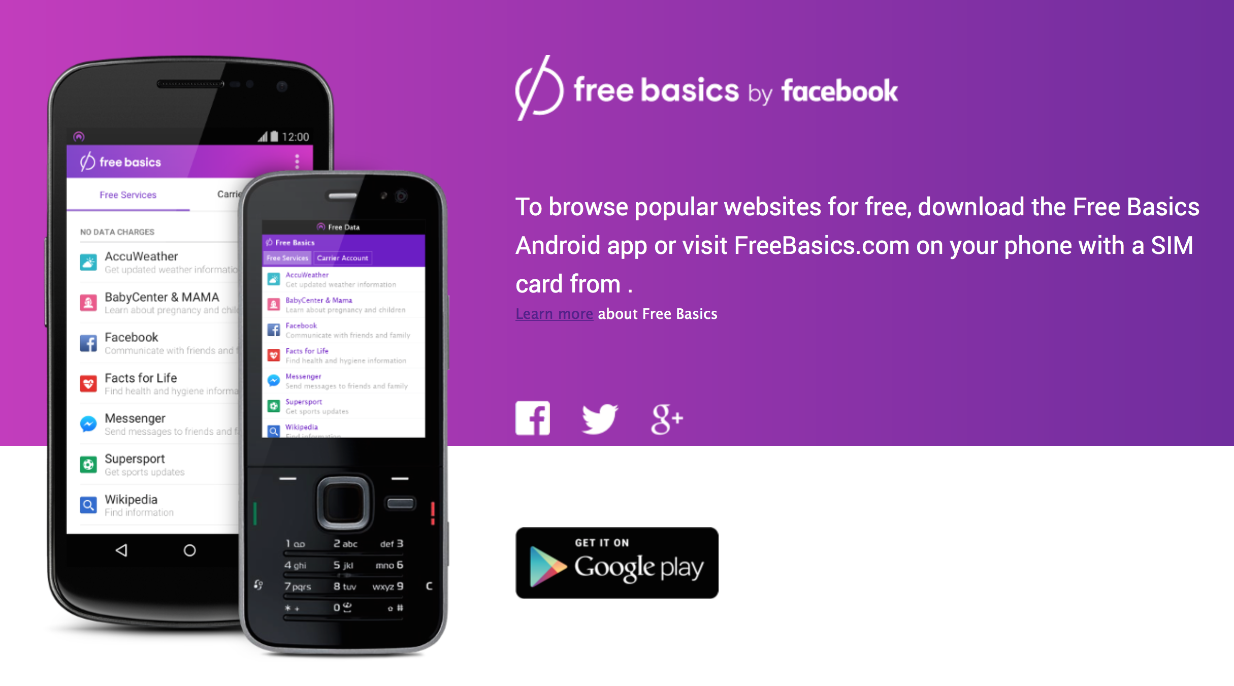 Free Basics ne cannibaliserait pas les opérateurs