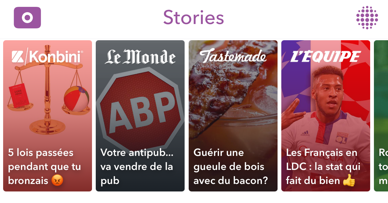 Snapchat ouvre son  kiosque Discover en France