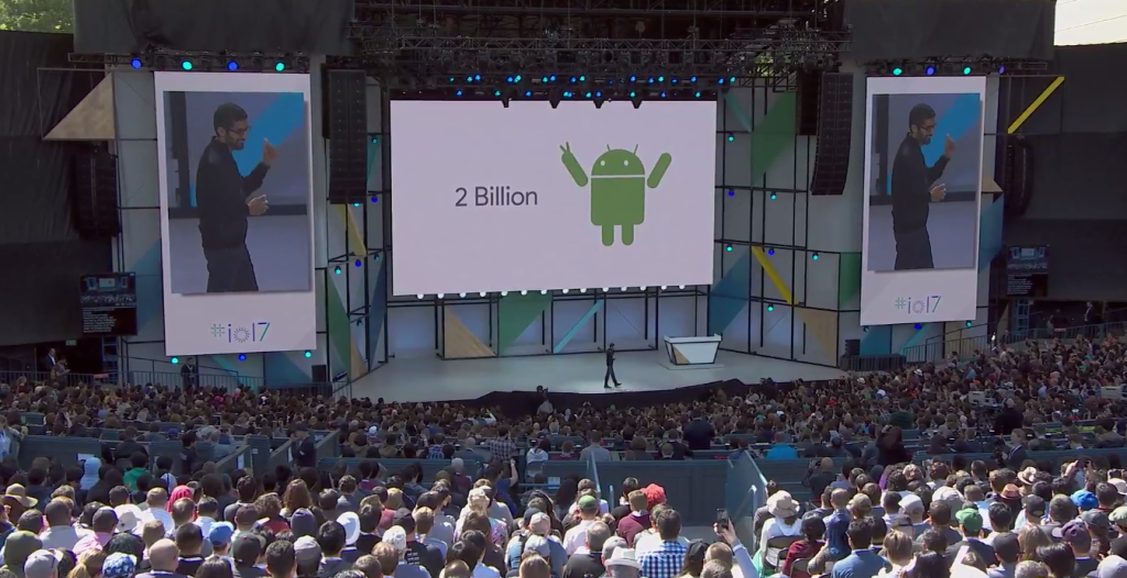 Chiffres Google I/O 2017: 2 milliards d'appareils Android, 800 millions d’utilisateurs Drive…