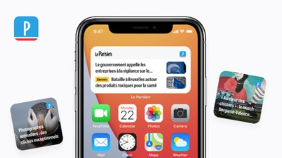 LeParisien lance son widget iOS14 pour augmenter l’audience de son app