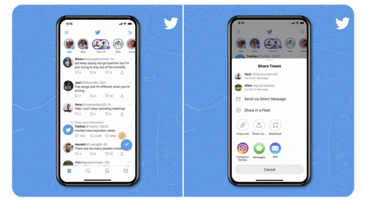Twitter iOS : Le partage de tweets dans les stories Instagram est désormais possible !
