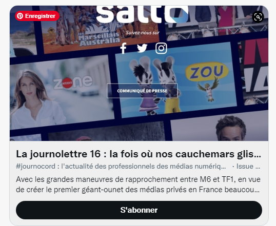 L'entête de la journolettre sur Revue