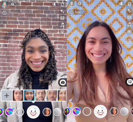 Snapchat lance "la lens Smile"