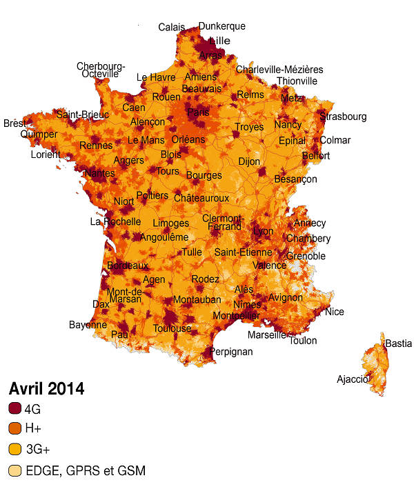 4G : Orange annonce un taux de couverture de la population de 55%