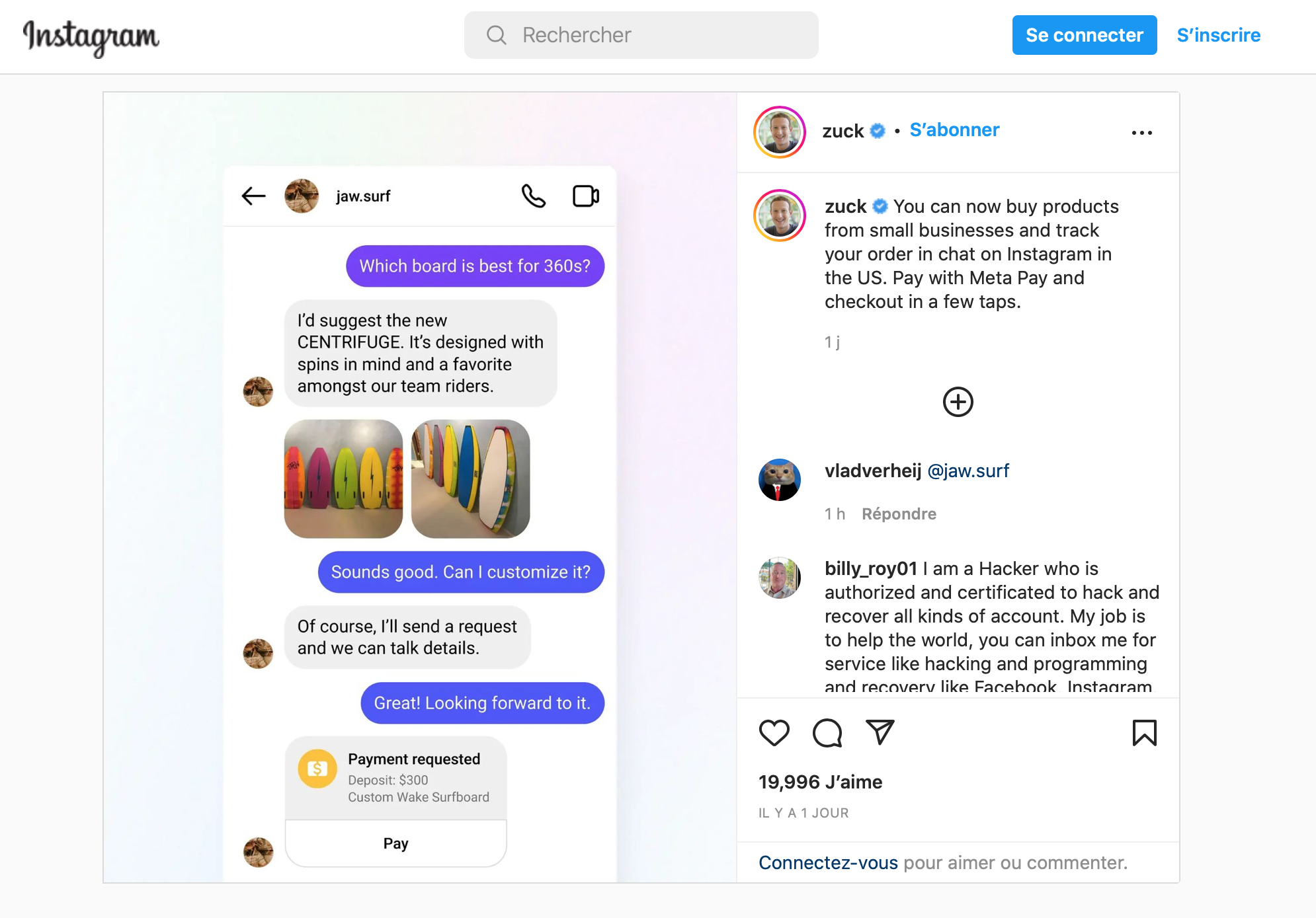 Meta Pay disponible dans Instagram DM aux Etats-Unis