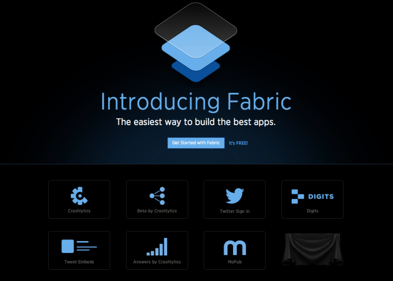 la page web de twitter fabric